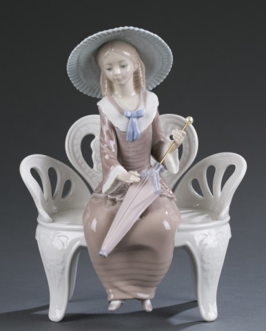 Appraisal: Lladro Lady on Bench Marked on underside Overall good condition