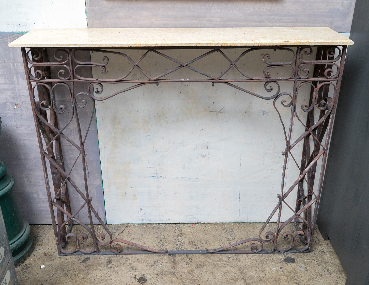 Appraisal: AN EARLY th CENTURY FRENCH MARBLE TOP FIRE SURROUND Decorative