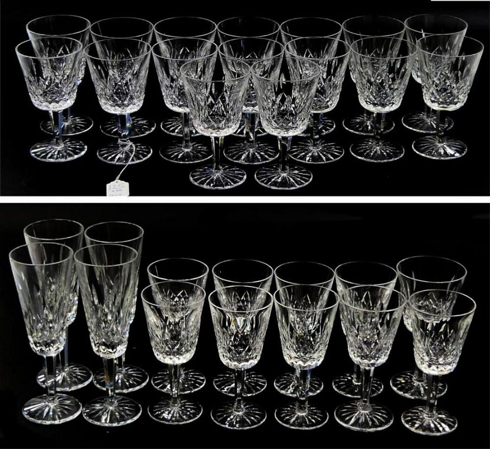 Appraisal: pcs WATERFORD CRYSTAL LISMORE STEMWARE ITEMS A lot of Waterford