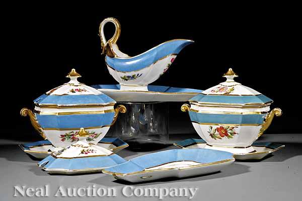 Appraisal: A Group of Paris Porcelain Gilt and Polychrome-Decorated Serving Pieces