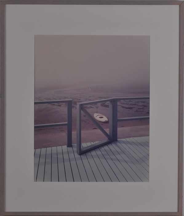 Appraisal: JOEL MEYEROWITZ b THE BAY PORCH AND BOAT ON BEACH