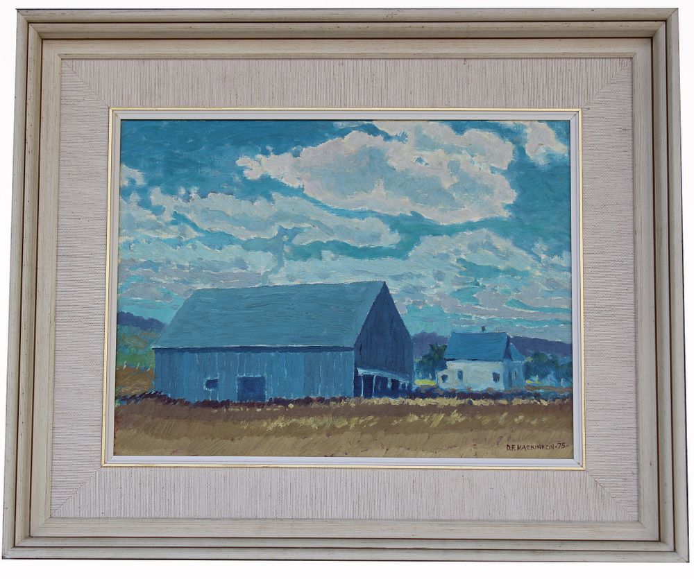 Appraisal: Mackinnon Farm Scene Painting Mackinnon American School Farm Scene Painting