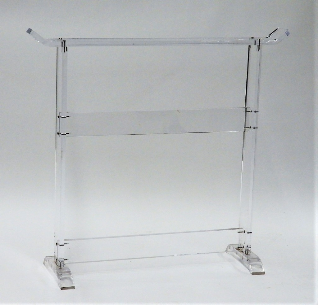 Appraisal: MCM ACRYLIC LUCITE ASIATIC CLOTHING RACK STAND United States C