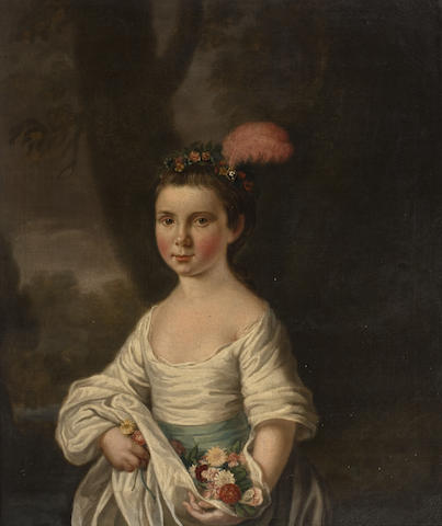 Appraisal: Mason Chamberlin London - Portrait of a young girl with