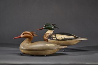 Appraisal: Merganser Pair Steve Morey Merganser PairSteve Morey - Tuckerton NJ