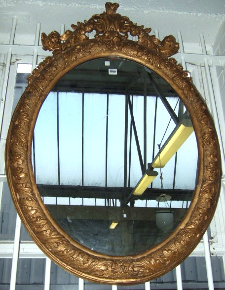 Appraisal: A continental gilt framed wall mirror th century and later