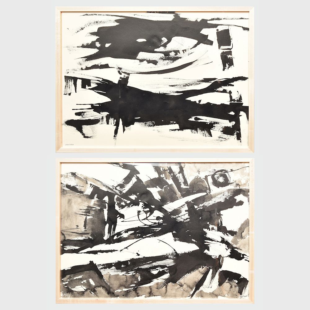 Appraisal: Murray Hantman - Untitled and Untitled Two ink on paper