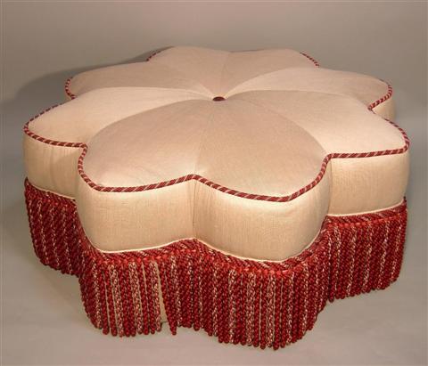 Appraisal: PEARSON STAR OTTOMAN WITH NANCY CORZINE FABRIC The Pearson Star