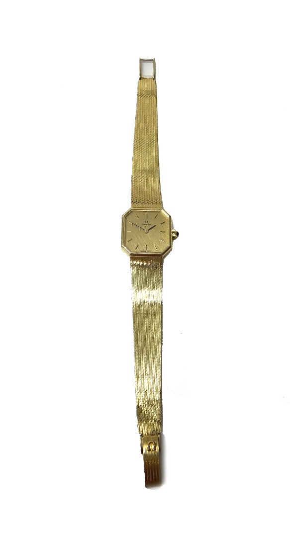 Appraisal: A lady's ct gold Omega dress wristwatch the cut cornered