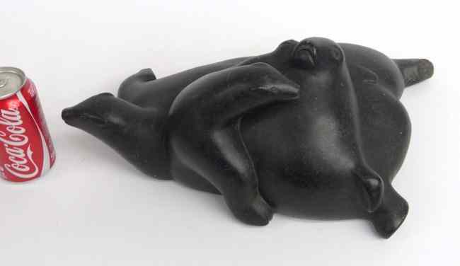 Appraisal: Inuit Eskimo Stone Sculpture seal polar bear group Has label