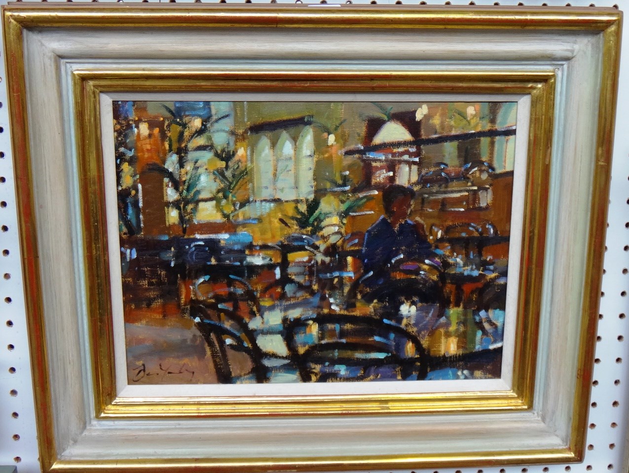 Appraisal: Bruce Yardley b Tabletop reflections Browns oil on canvas signed