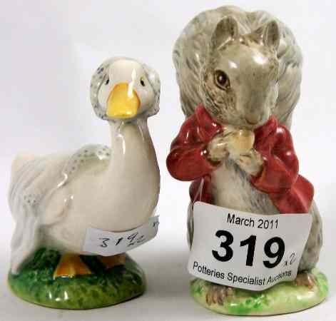 Appraisal: Beswick Beatrix Potter Figures Timmy Tiptoes and Rebecca Puddle Duck