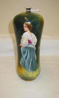 Appraisal: A ROYAL BONN PORCELAIN VASE of waisted form painted with