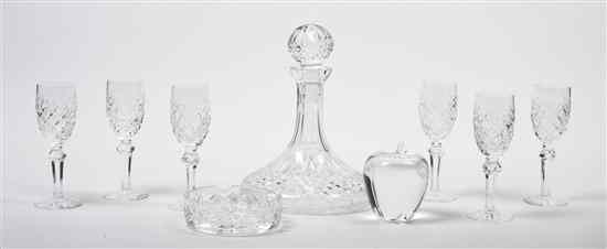 Appraisal: A Waterford Cut Glass Liquor Service comprising a decanter six