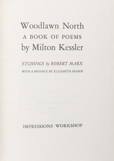 Appraisal: Kessler Milton Marx Robert Woodland North A Book of Poems