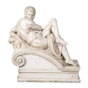 Appraisal: A Carved Marble Figure of Day After Michelangelo from the