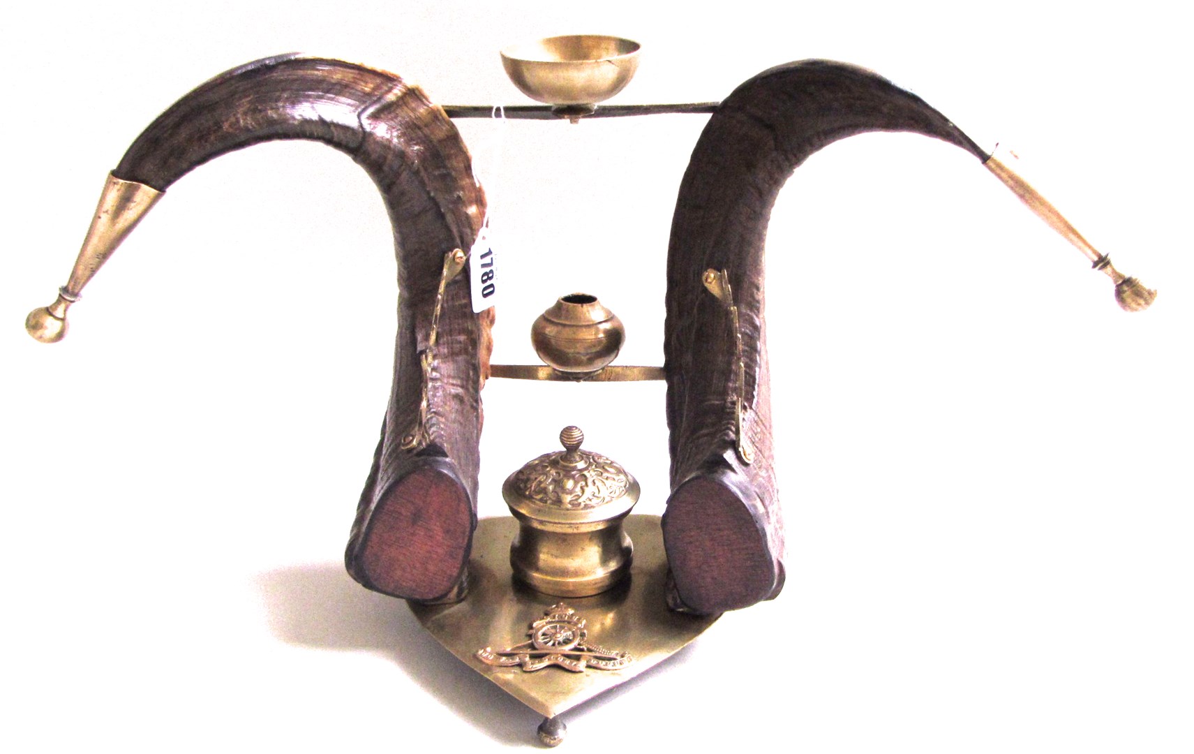 Appraisal: An Anglo Indian desk top inkwell compendium early th century