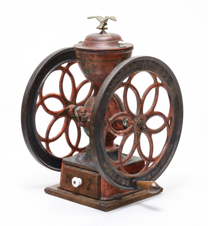 Appraisal: ENTERPRISE DOUBLE WHEEL COFFEE MILL Philadelphia patented October Enterprise MFG