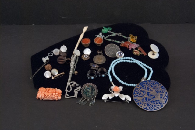 Appraisal: Costume Jewelry to incl a Taxaco Mosaic Pin To include