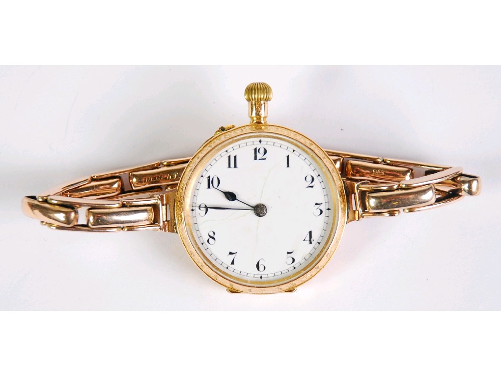 Appraisal: LATE NINETEENTH CENTURY LADIES ct GOLD CASED FOB WATCH converted