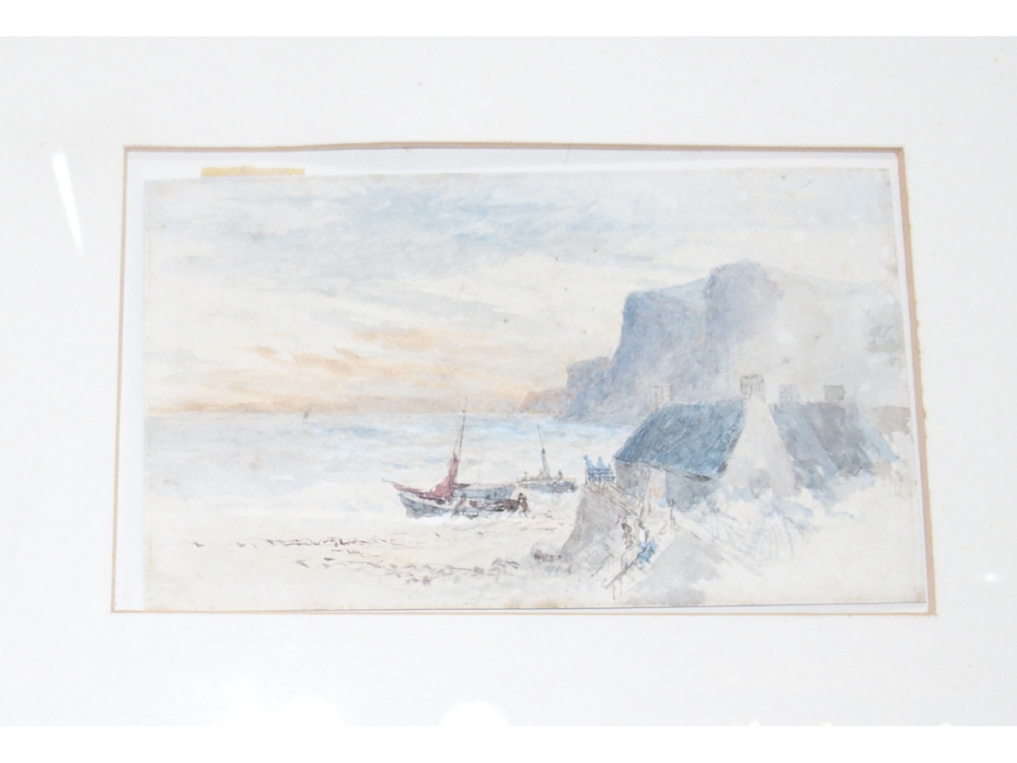 Appraisal: Attributed to MYLES BIRKET FOSTER Fishing Village watercolourBears the inscription