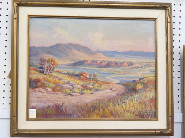 Appraisal: Godfrey Francis Vesely Oil Western landscape well listed artist -