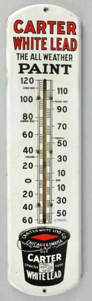 Appraisal: Porcelain Carter White Lead Paint Thermometer Description Beautiful example Very