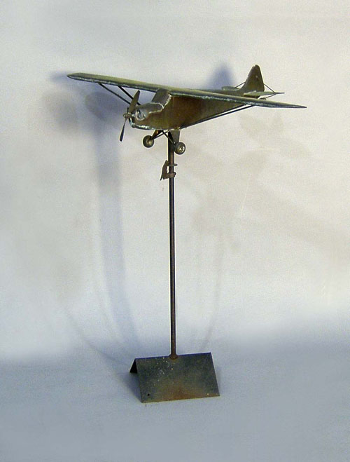 Appraisal: Copper airplane weathervane w