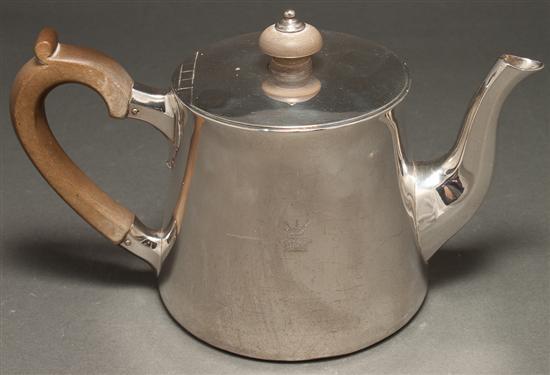 Appraisal: English sterling silver teapot bearing hallmarks of Robert Garrard London