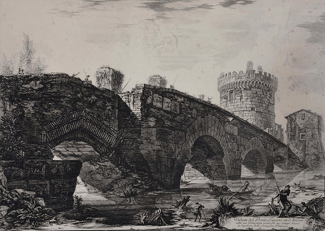 Appraisal: AFTER GIOVANNI BATTISTA PIRANESI'Veduta del Ponte Lugano su l'Anione '