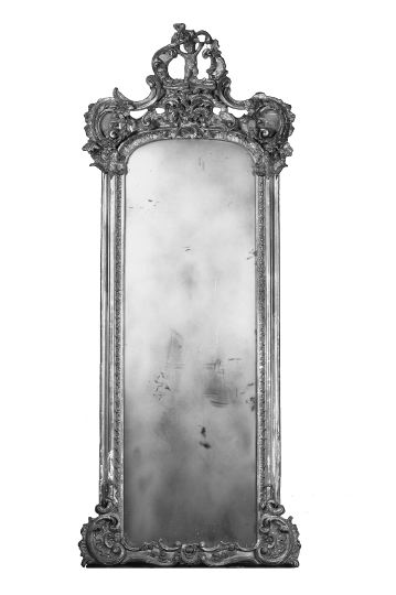 Appraisal: Tall Napoleon III Carved Giltwood and Plaster Pier Mirror in