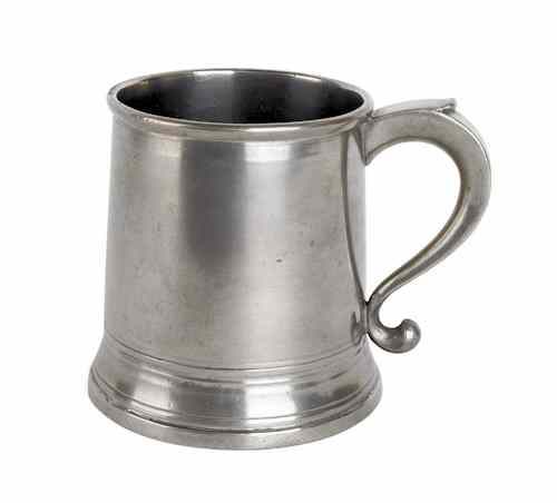 Appraisal: Baltimore Maryland pewter mug ca bearing the touch of Samuel