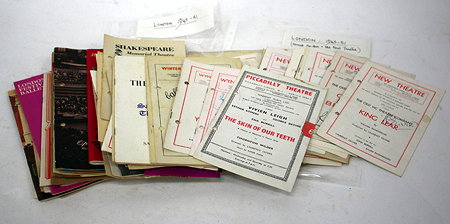 Appraisal: A COLLECTION OF THEATRE PROGRAMMES from London to to include