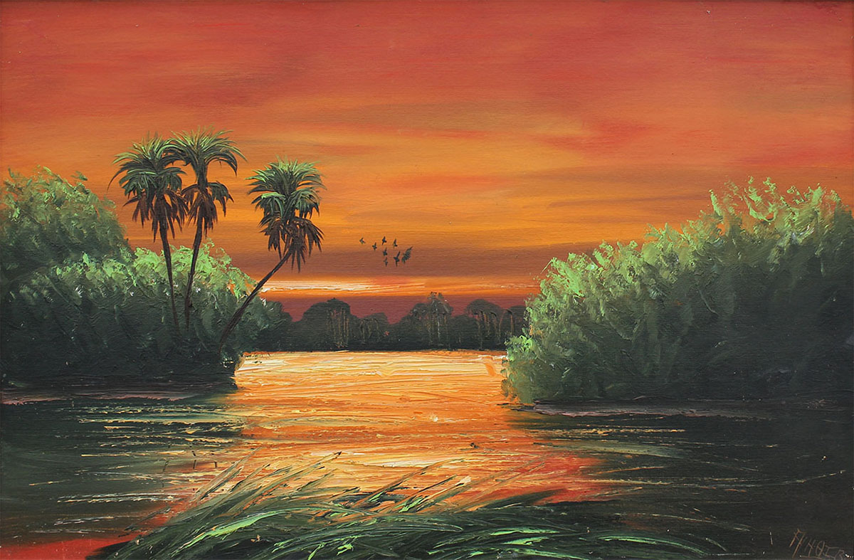 Appraisal: HAIR Alfred American - Florida Highwaymen fire sky St Lucie