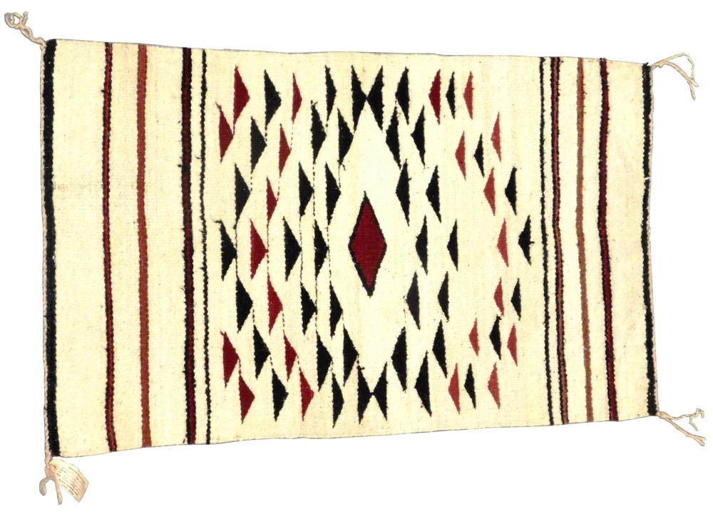 Appraisal: RUG Native American Navajo rug ' x ' wool on