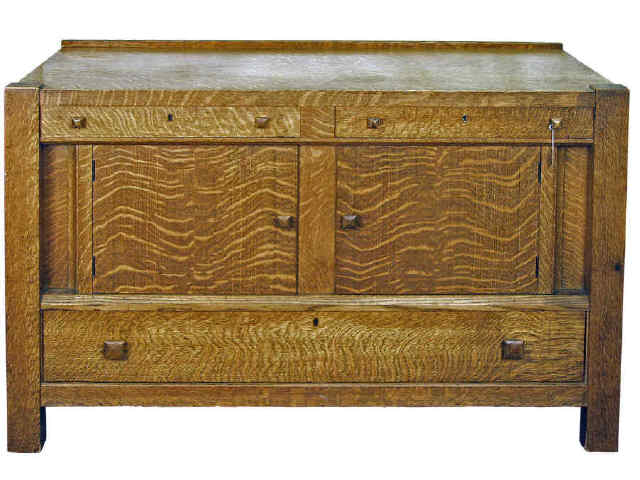 Appraisal: Art and Crafts buffet in quarter sawn oak by Rockford