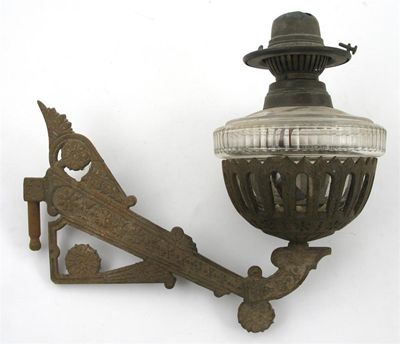 Appraisal: A set of three Gothic Revival cast iron wall lights