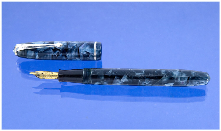 Appraisal: Conway Stewart in light dark blue marble lever filler England