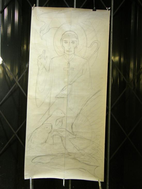 Appraisal: Thetis Blacker - British original drawing for 'Batik banner of