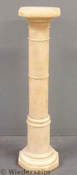 Appraisal: Alabaster pedestal with a rotating top h top x