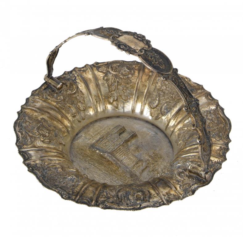 Appraisal: YORK A VICTORIAN SILVER BASKET die stamped in high relief