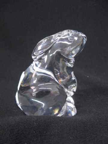 Appraisal: Baccarat Crystal Figurine of a Bunny '' tall signed excellent