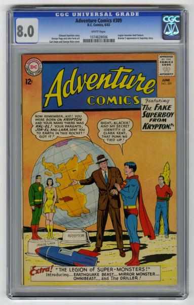 Appraisal: Adventure Comics CGC D C Comics Click for full description