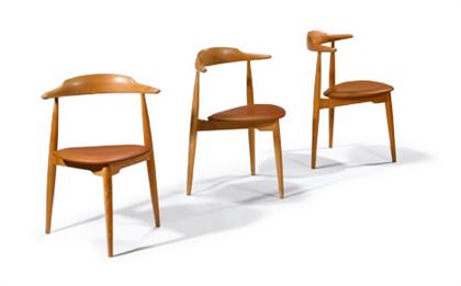 Appraisal: HANS WEGNER danish - Three 'Stacking' chairs Designed in for