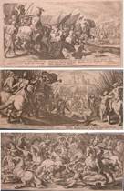 Appraisal: M Mercier French - Attributed Trio of engravings on laid