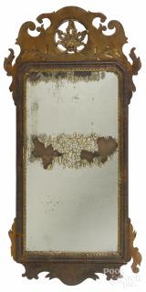 Appraisal: Chippendale mahogany looking glass late th c '' h