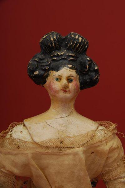 Appraisal: Milliner Model with Apollo Knot Hairstyle Germany ca papier mache