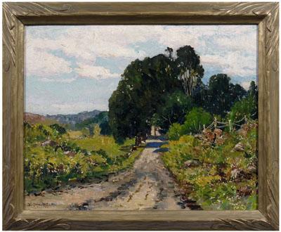 Appraisal: Henry Orne Rider painting Massachusetts - quot On the Road