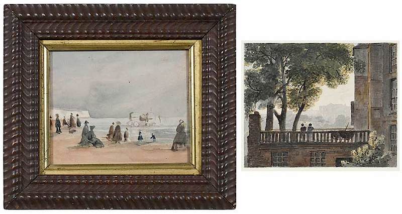 Appraisal: Attributed to David Cox the Elder British - Two watercolors