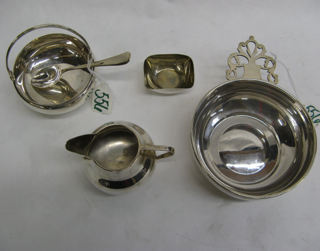 Appraisal: FIVE STERLING SILVER TABLE ACCESSORIES -piece Sterling set including a